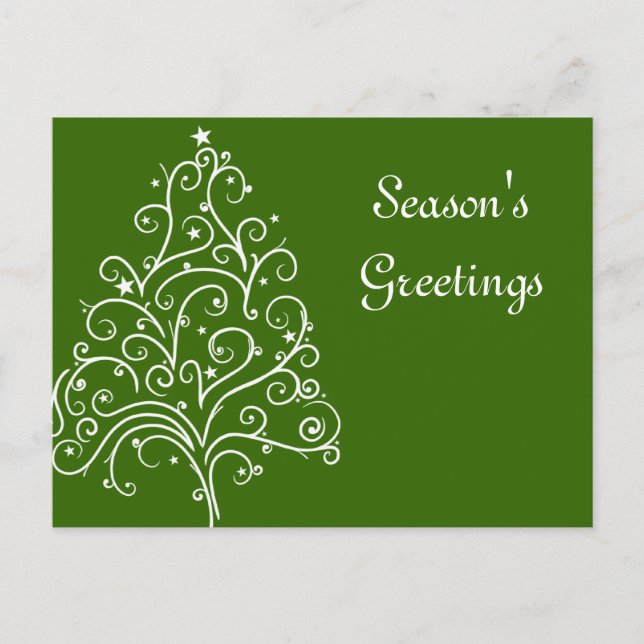 Weihnachtsbaum für grüne Frohe Festtage Feiertagspostkarte (Vorderseite)
