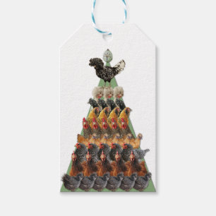 Weihnachtsbaum für Hühner Geschenkanhänger