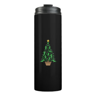 Weihnachtsbaum für Männer Thermosbecher