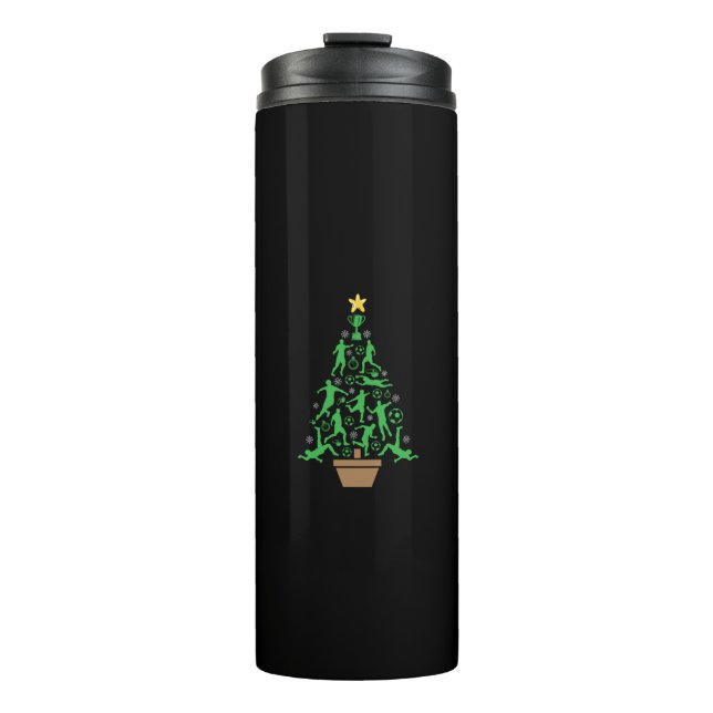 Weihnachtsbaum für Männer Thermosbecher (Vorderseite)