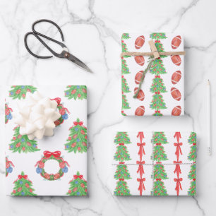 Weihnachtsbaum für Wasserfarben Geschenkpapier Set