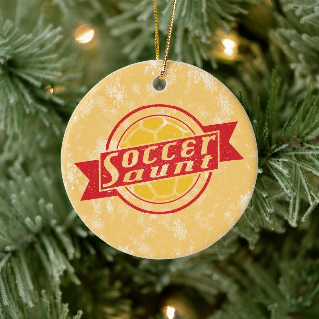 Weihnachtsbaum, Fußball-Tante Keramik Ornament (Baum)