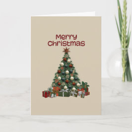 Weihnachtsbaum gefaltete Grußkarte Karte
