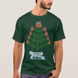Weihnachtsbaum gekackt glückliche verrückte Feiert T-Shirt