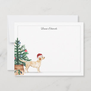 Weihnachtsbaum Gelber Labrador Retriever Urlaub Mitteilungskarte