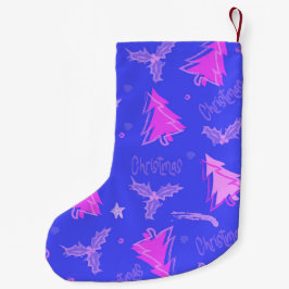 Weihnachtsbaum gemustert Stoking Sock Doppelseitig Kleiner Weihnachtsstrumpf