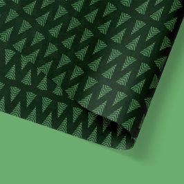 Weihnachtsbaum Geometric Dark Green Seidenpapier