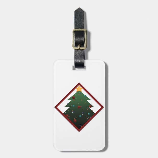 Weihnachtsbaum Gepäckanhänger (Vorderseite vertikal)
