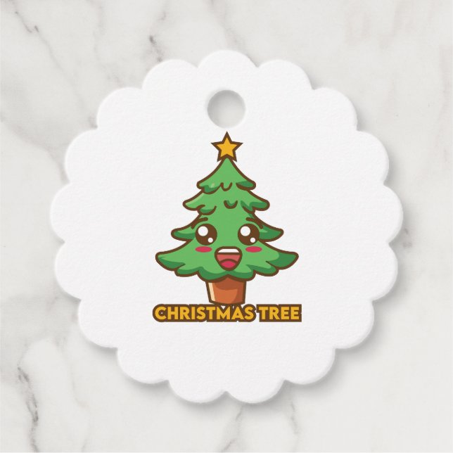 Weihnachtsbaum Geschenkanhänger (Vorderseite)