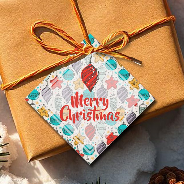 Weihnachtsbaum Geschenkanhänger (Vintage Christmas Tree Ornaments Favor Tags - Diamond)