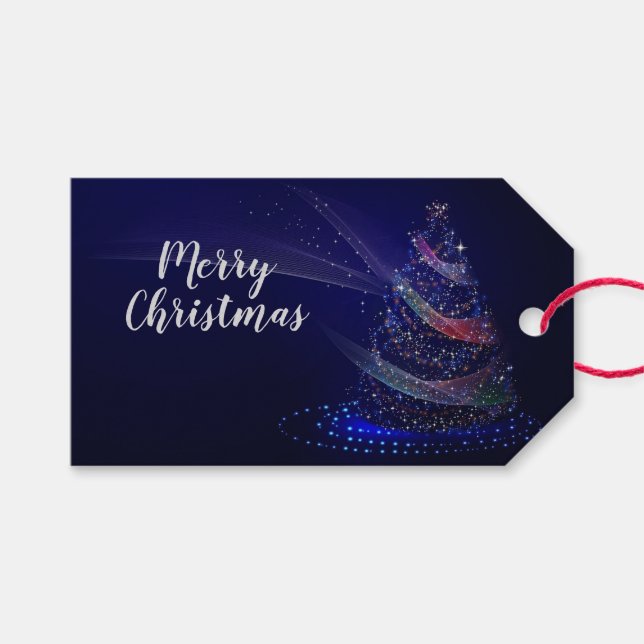 Weihnachtsbaum Geschenkanhänger (Vorderseite (Horizontal))