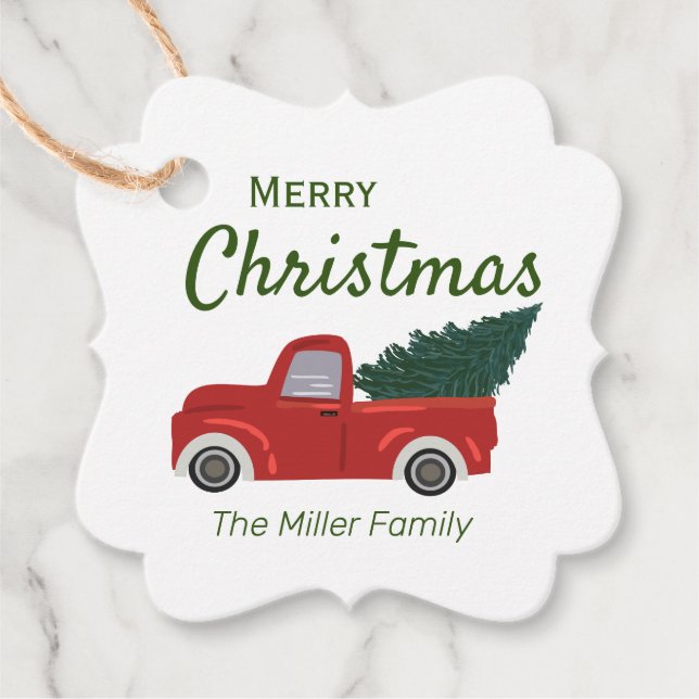 Weihnachtsbaum Geschenkanhänger (Vorderseite)