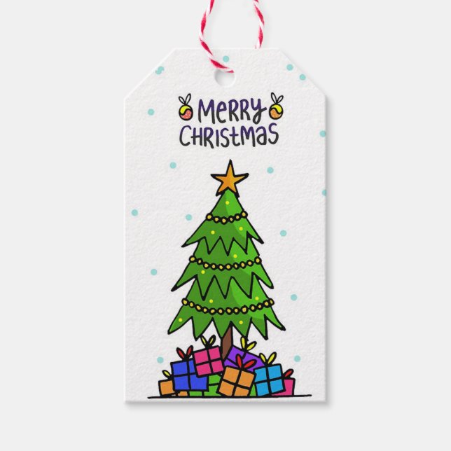 Weihnachtsbaum Geschenkanhänger (Vorderseite)