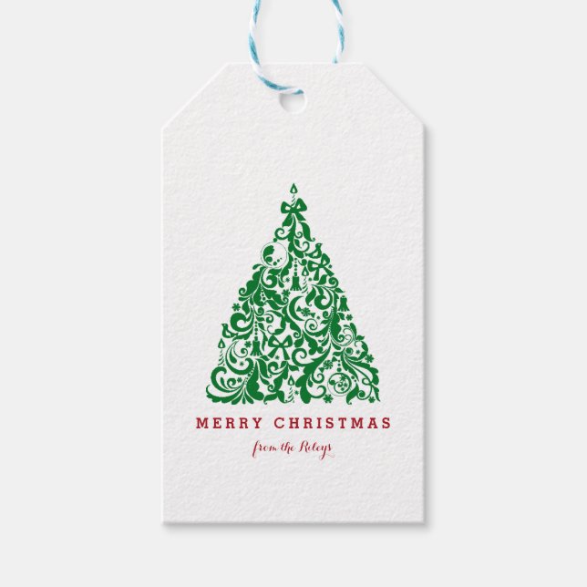 Weihnachtsbaum Geschenkanhänger (Vorderseite)