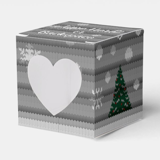 Weihnachtsbaum-Geschenkboxen Personalisierte Weihn Geschenkschachtel (Vorderseite)
