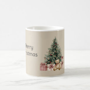 Weihnachtsbaum-Geschenke Teddybär Kaffeetasse