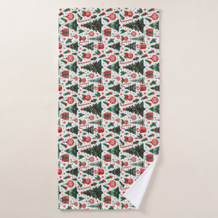 Weihnachtsbaum, Geschenke, Zuckerrohr Badehandtuch