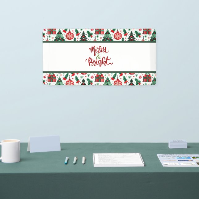 Weihnachtsbaum, Geschenke, Zuckerrohr Banner (Messe)