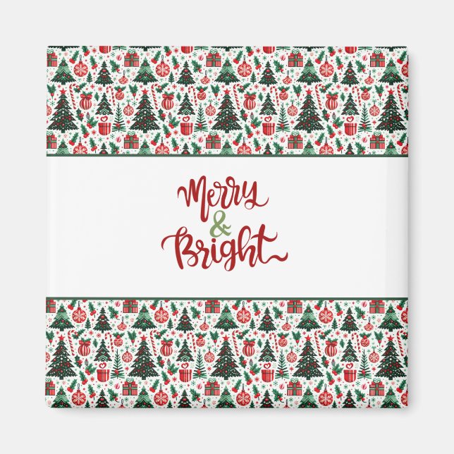 Weihnachtsbaum, Geschenke, Zuckerrohr Magnet (Vorne)