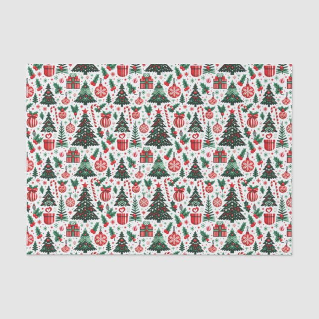 Weihnachtsbaum, Geschenke, Zuckerrohr Seidenpapier (Vorderseite)