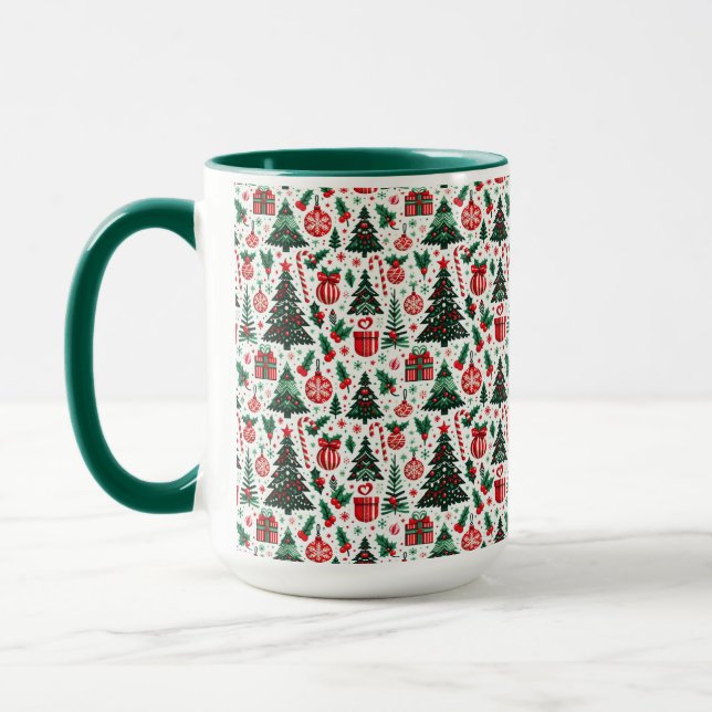 Weihnachtsbaum, Geschenke, Zuckerrohr Tasse (Links)