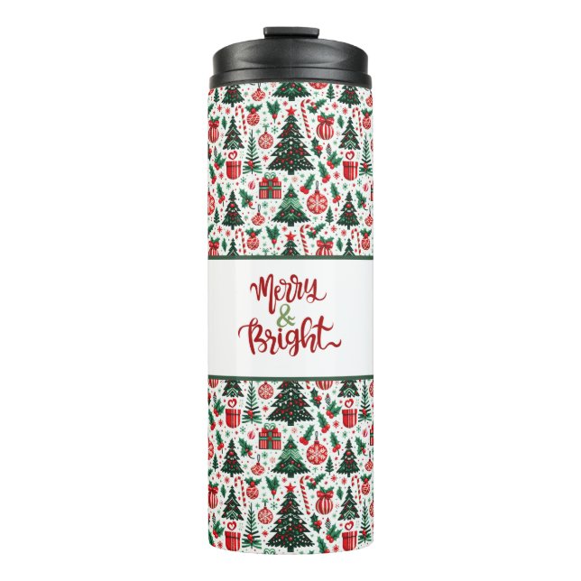 Weihnachtsbaum, Geschenke, Zuckerrohr Thermosbecher (Vorderseite)