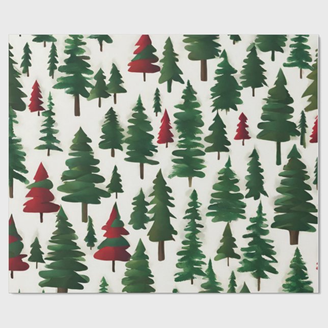 Weihnachtsbaum Geschenkpapier (Flach)