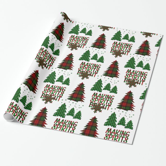 Weihnachtsbaum Geschenkpapier (Ungerollt)