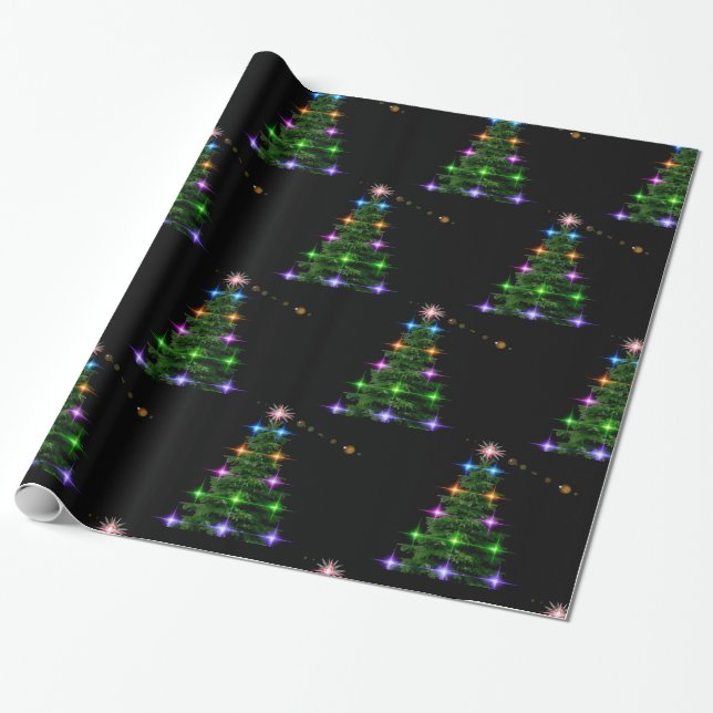 Weihnachtsbaum Geschenkpapier (Ungerollt)