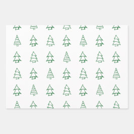 Weihnachtsbaum Geschenkpapier Set