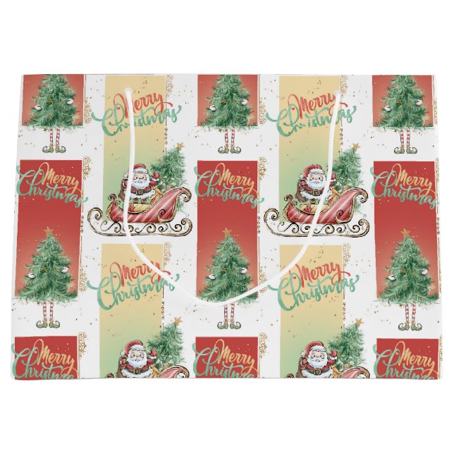 Weihnachtsbaum-Geschenktasche Große Geschenktüte (Vorderseite)