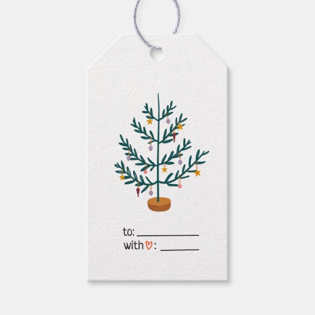 Weihnachtsbaum-Geschenktasten Geschenkanhänger (Vorderseite)