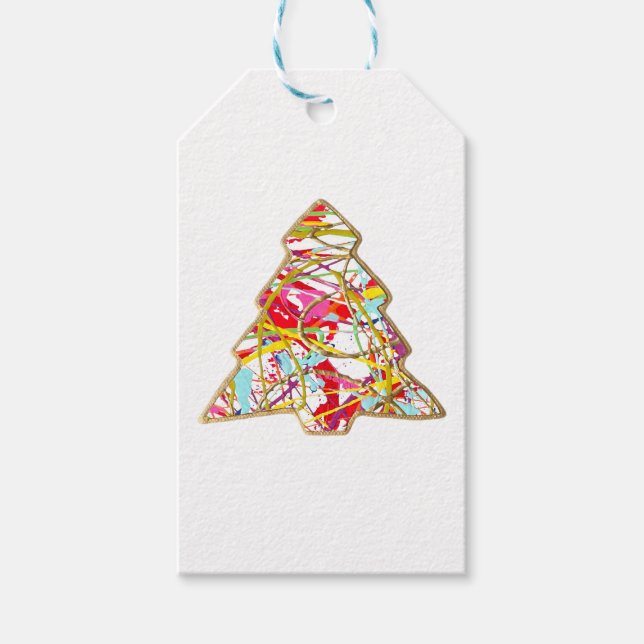 Weihnachtsbaum-Geschenktasten Geschenkanhänger (Vorderseite)
