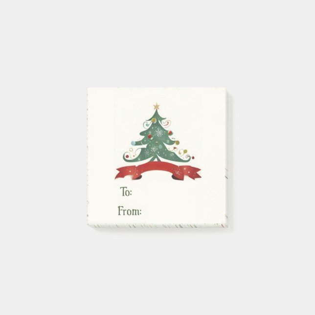 Weihnachtsbaum-Geschenktasten Post-it Klebezettel (Vorderseite)