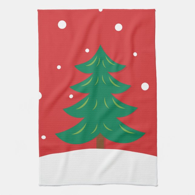 Weihnachtsbaum Geschirrtuch (Vertikal)