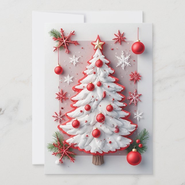 Weihnachtsbaum, geschmückt karte (Vorderseite)