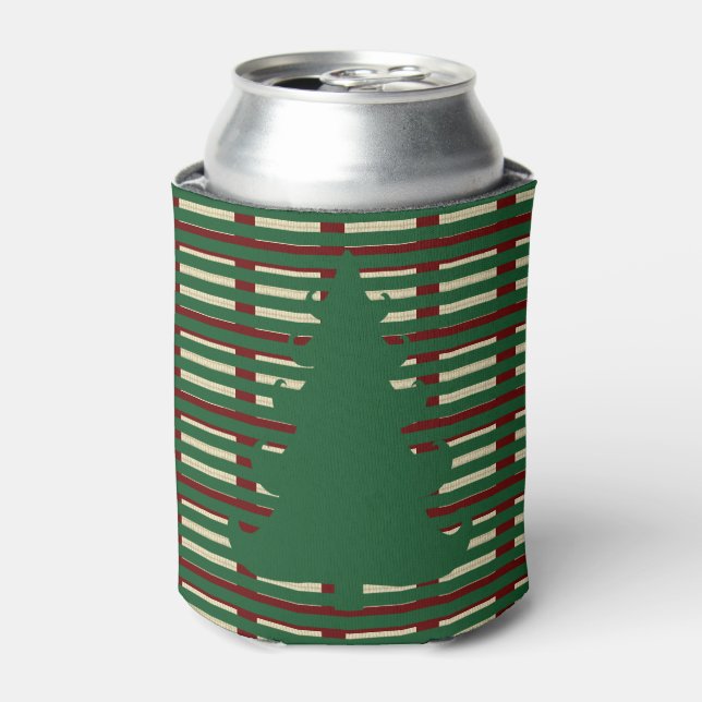 Weihnachtsbaum gestreift dosenkühler (Kanne Vorderseite)