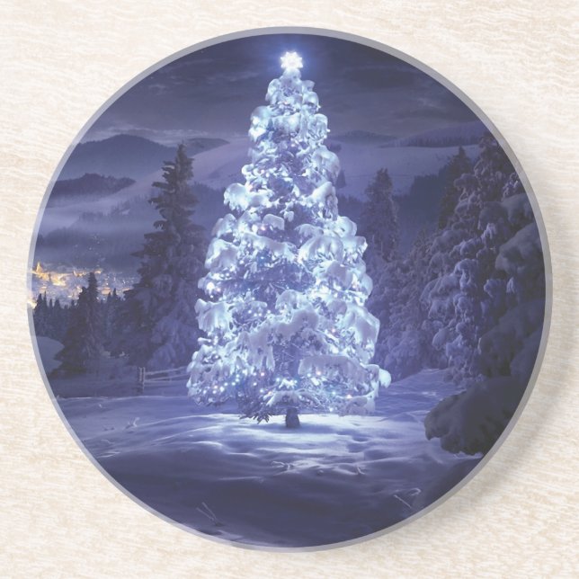Weihnachtsbaum Getränkeuntersetzer (Vorne)