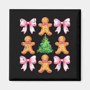 Weihnachtsbaum-Gingerbread-Mann-Schleifenmuster Xm Magnet