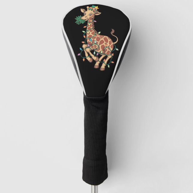 Weihnachtsbaum Giraffe Lover Geschenk Liebe Golf Headcover (Vorderseite)