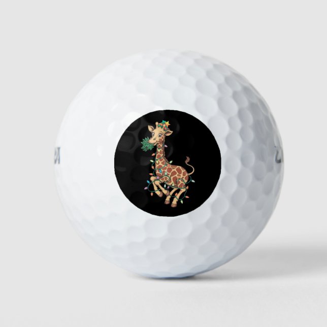 Weihnachtsbaum Giraffe Lover Geschenk Liebe Golfball (Vorderseite)