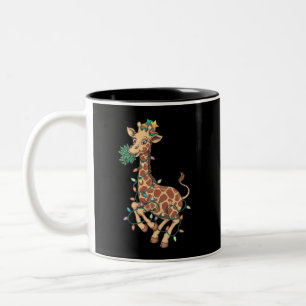 Weihnachtsbaum Giraffe Lover Geschenk Liebe Zweifarbige Tasse