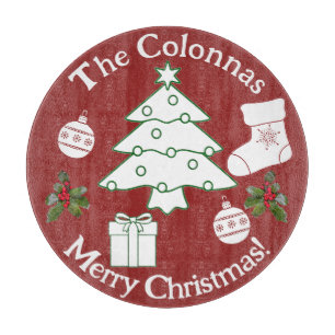 Weihnachtsbaum Glas Schneidebrett