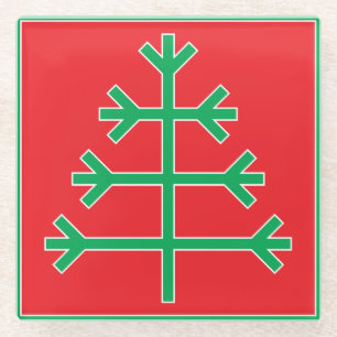 Weihnachtsbaum Glasuntersetzer