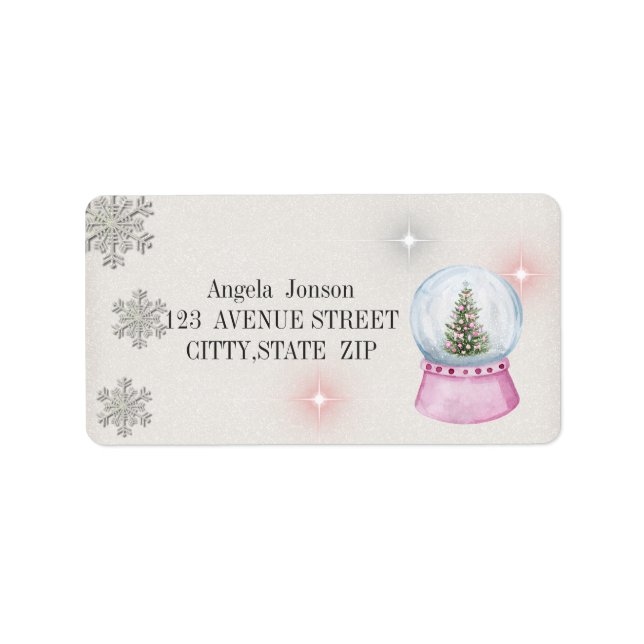 Weihnachtsbaum, Globe Adressaufkleber (Vorne)