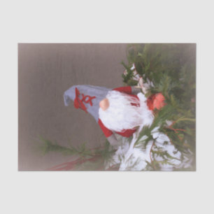 Weihnachtsbaum-Gnom Süß Rot Feiertag Seidenpapier