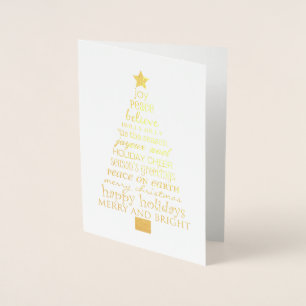 Weihnachtsbaum Gold Inspiration Folienkarte