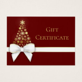 Weihnachtsbaum Gold Snowflakes White Bow Geschenkk
