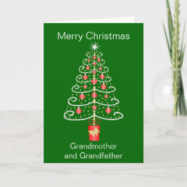 Weihnachtsbaum Grandeltern Feiertagskarte