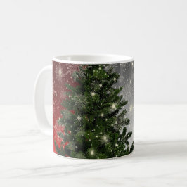 Weihnachtsbaum Green Red Silver Sparkle Kaffeetasse
